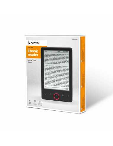 DENVER EBO-626 6" 4GB Sort e-bogslæser + 2...